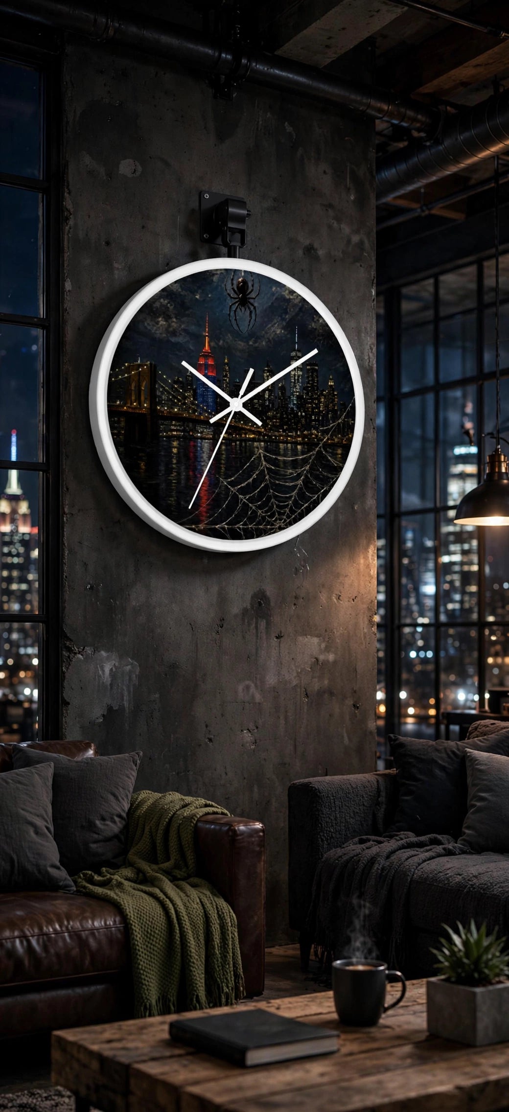 City of Webs Wall Clock product shot