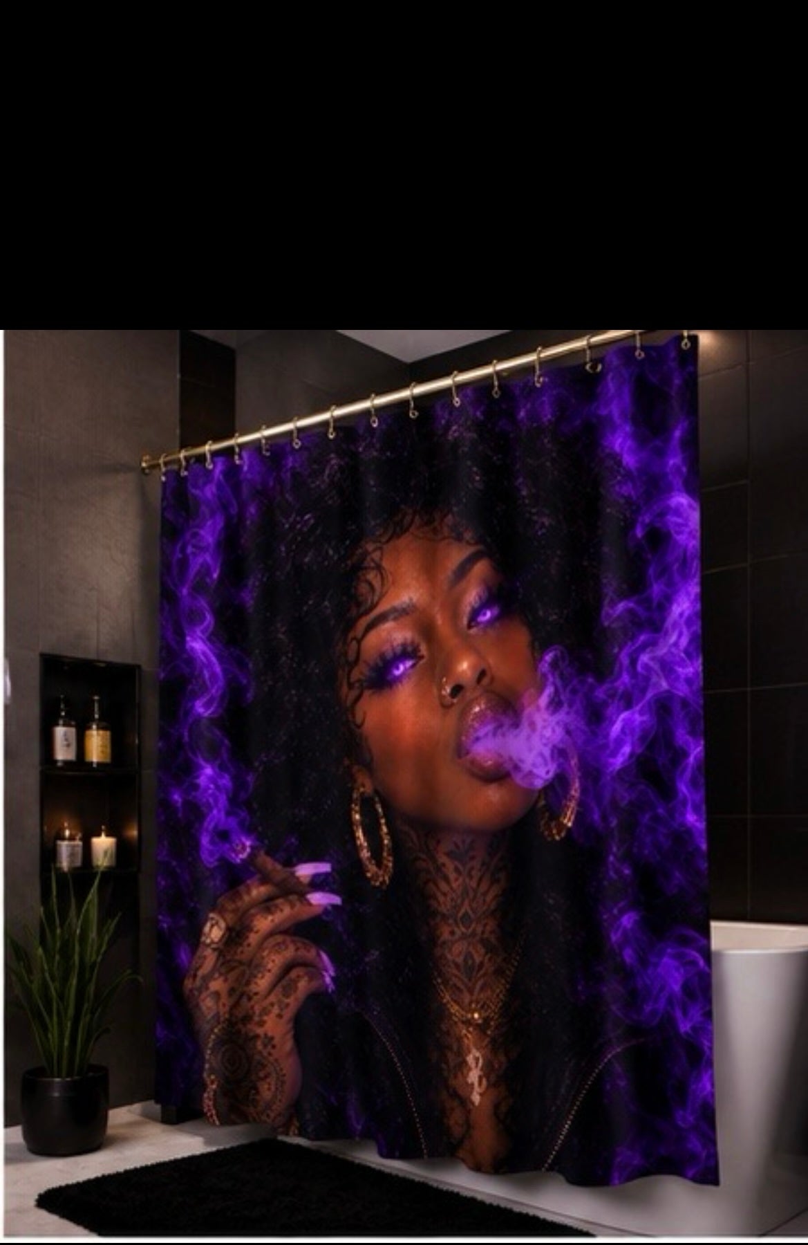Violet Venom™ | NYC Statement Shower Curtain