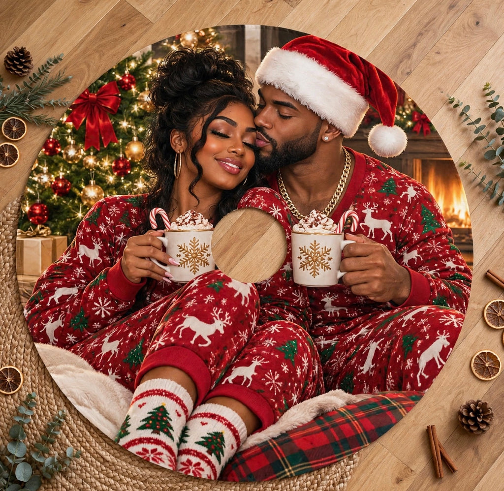 Christmas Cuddles & Cocoa – Cozy Christmas Tree Skirt