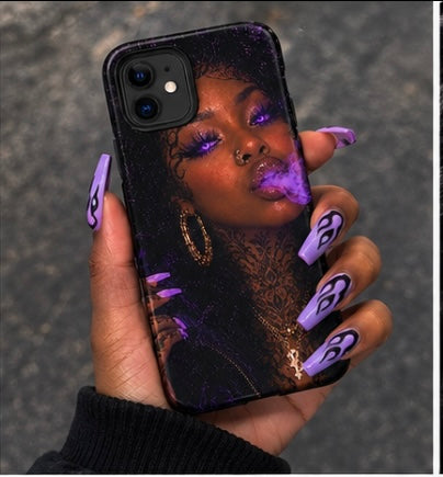 Violet Venom iPhone case lifestyle product photo