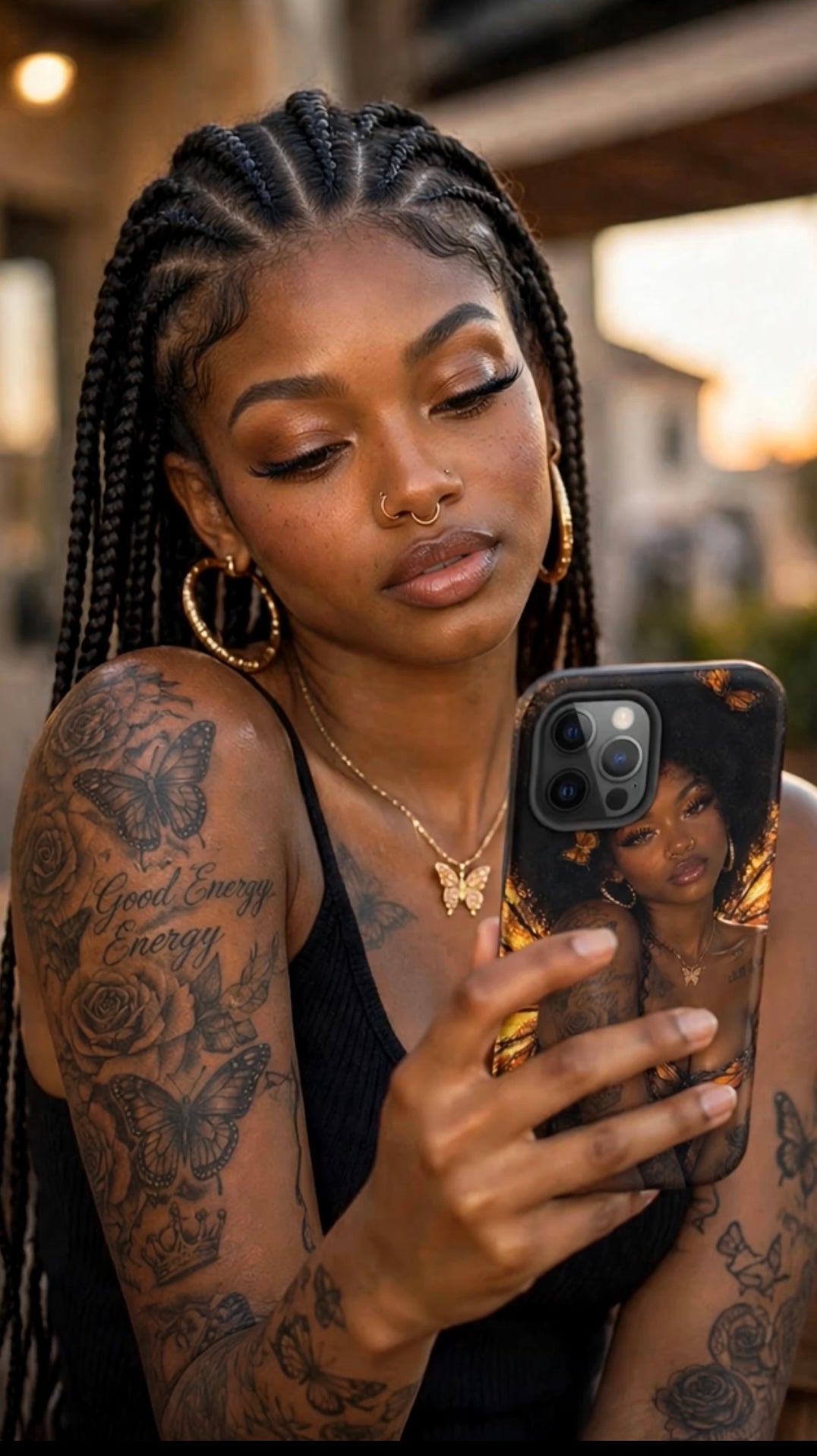 Golden Butterfly Goddess Tough Case for iPhone®