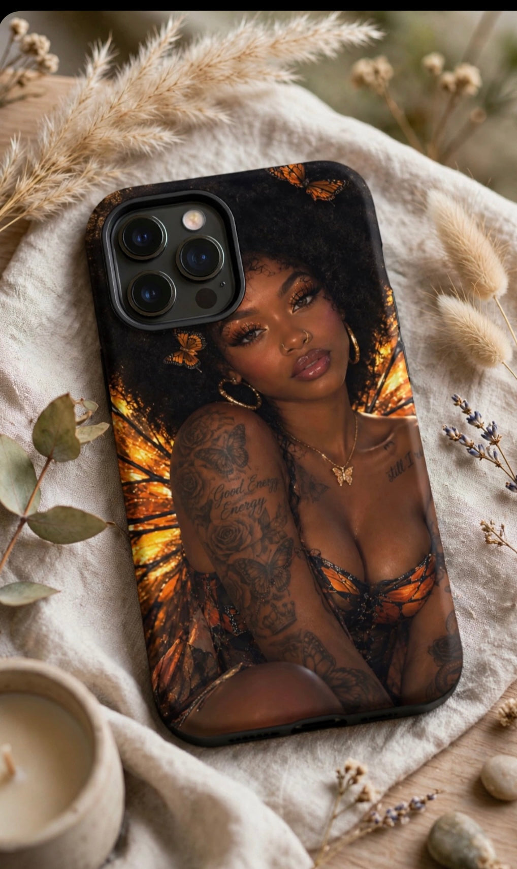 Golden Butterfly Goddess Tough Case for iPhone®