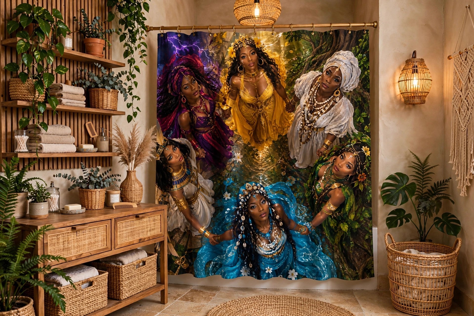 Daughters of the Elements Shower Curtain