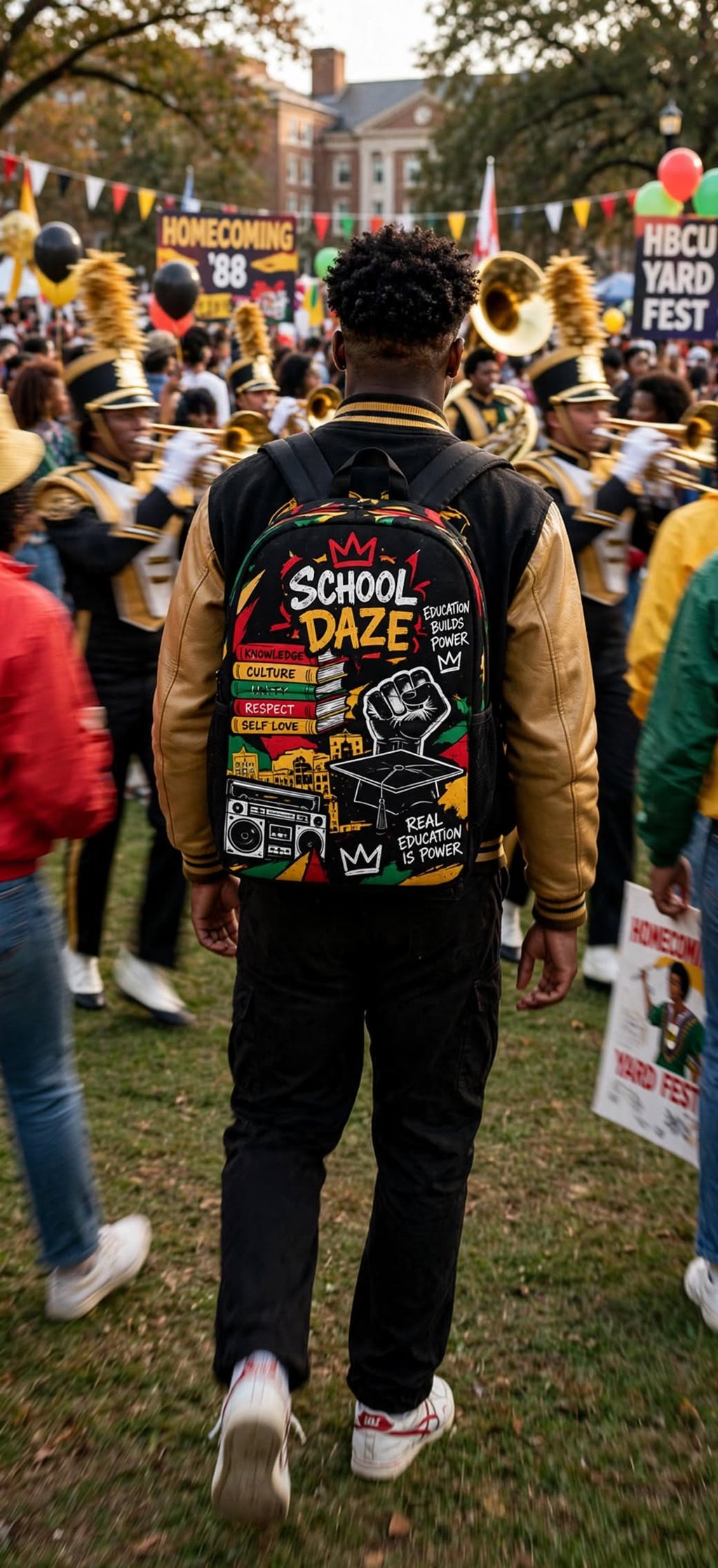 School Daze backpack — alternate everyday bag view