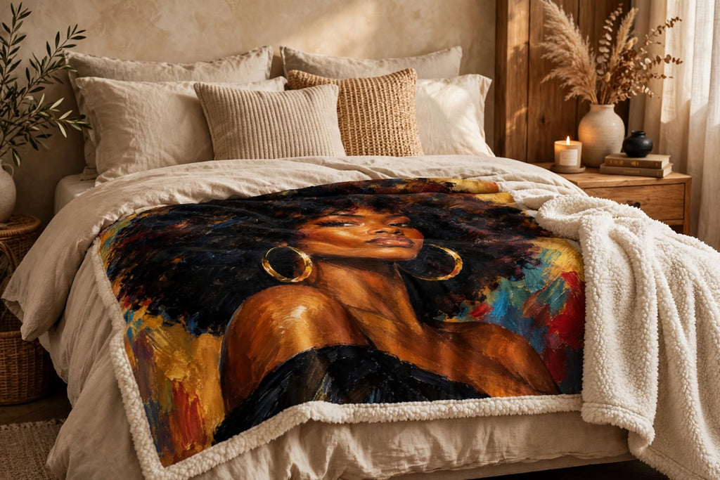 Golden Goddess Luxe Sherpa Blanket — alternate product view