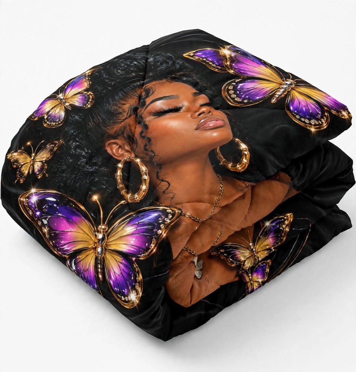 Royal Butterfly Luxury Comforter lifestyle detail