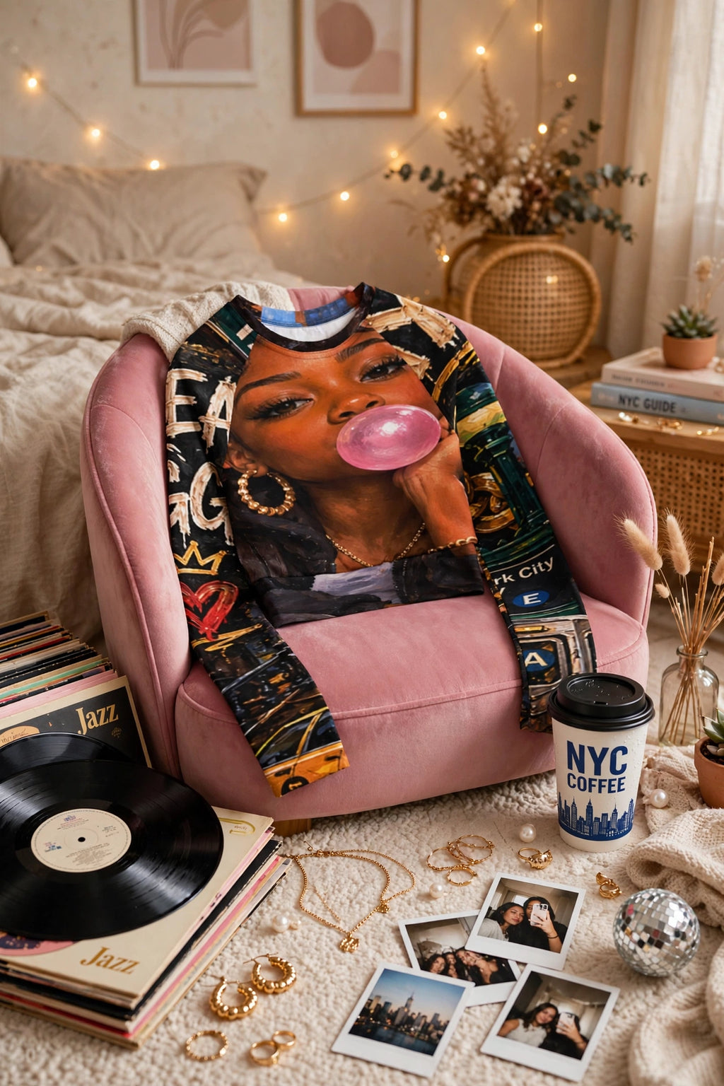 Uptown Princess™ | NYC Long-Sleeve Crop Top