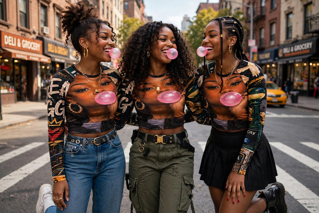 Uptown Princess™ | NYC Long-Sleeve Crop Top