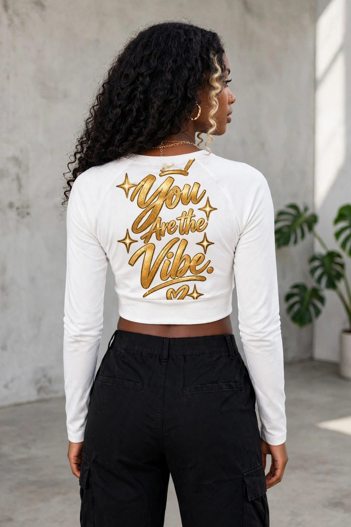 You Are the Vibe™ Long-Sleeve Crop Top