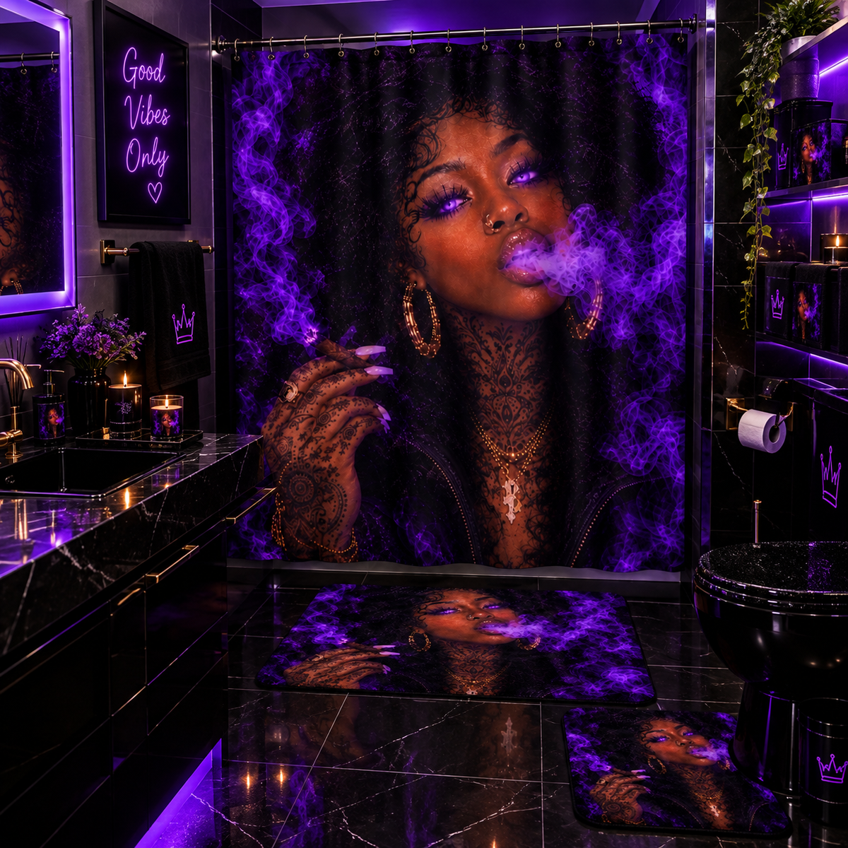 Violet Venom™ | NYC Statement Shower Curtain