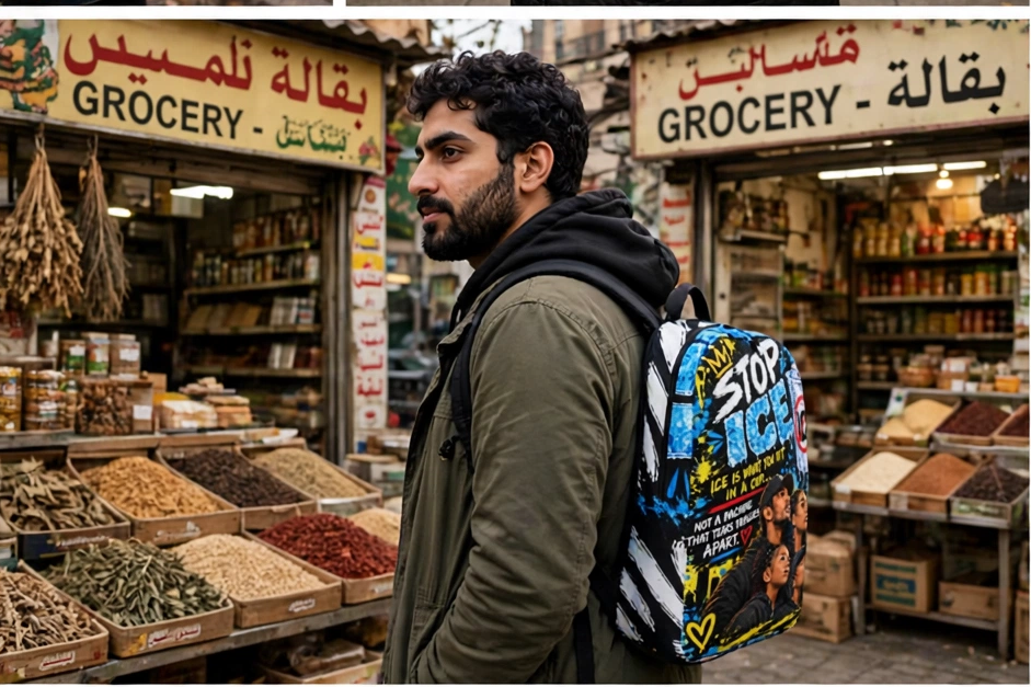 Stop ICE — Families Over Fear Backpack Lux & Lounge