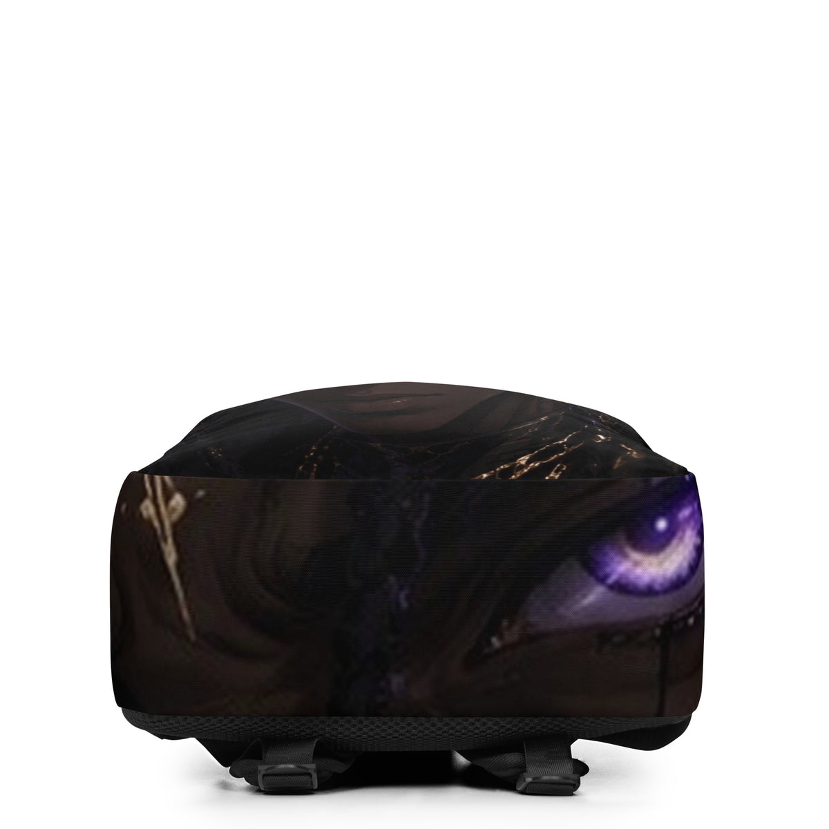 Zayren Minimalist Anime Backpack — dark purple streetwear view 2