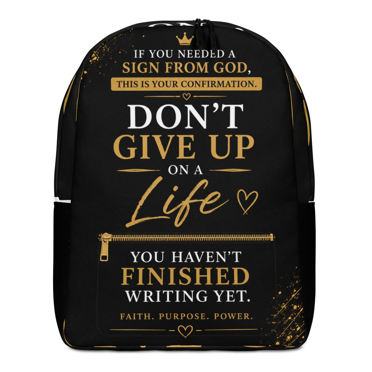 BLESSED & COVERED faith backpack front view