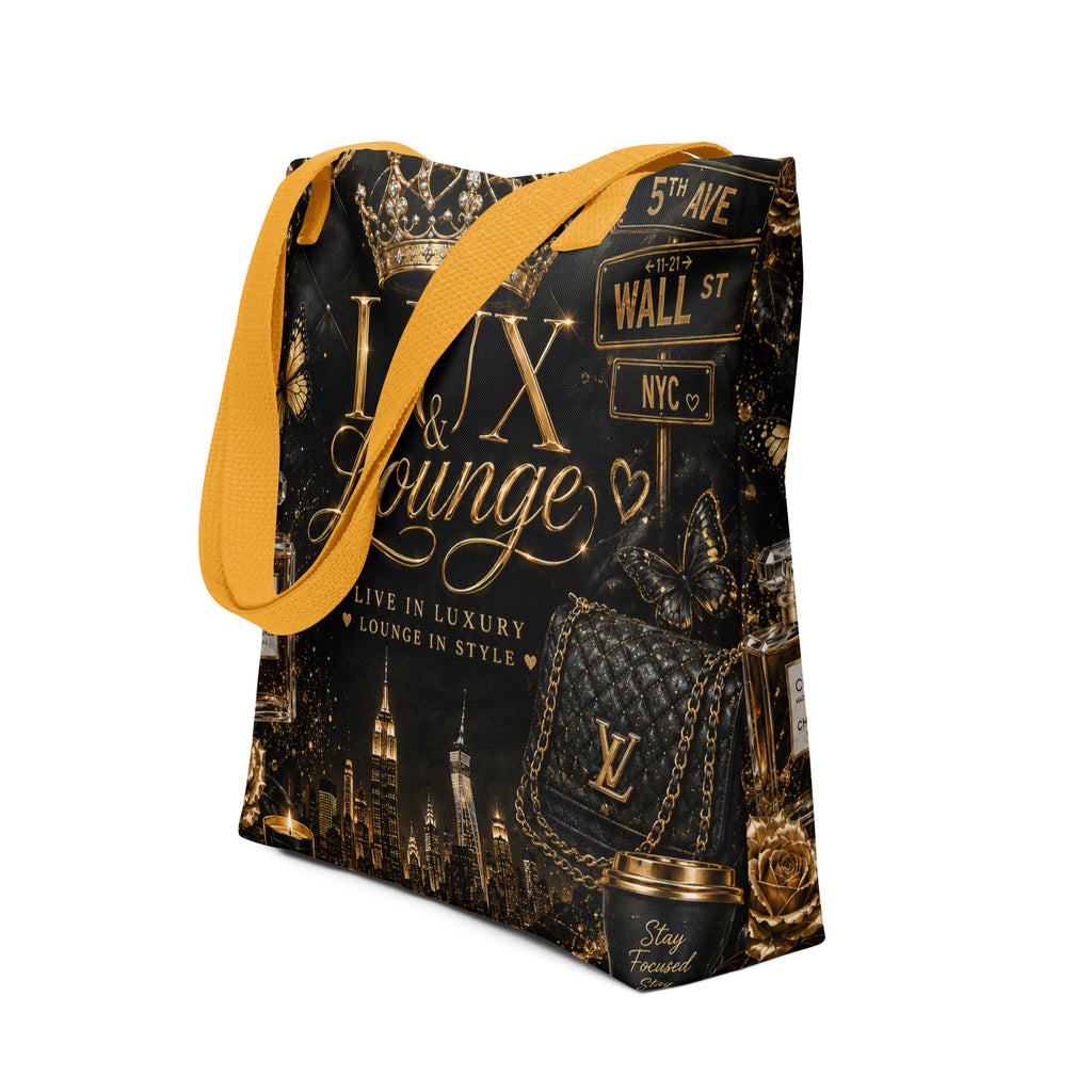 Lux and Lounge NYC statement tote — full product view