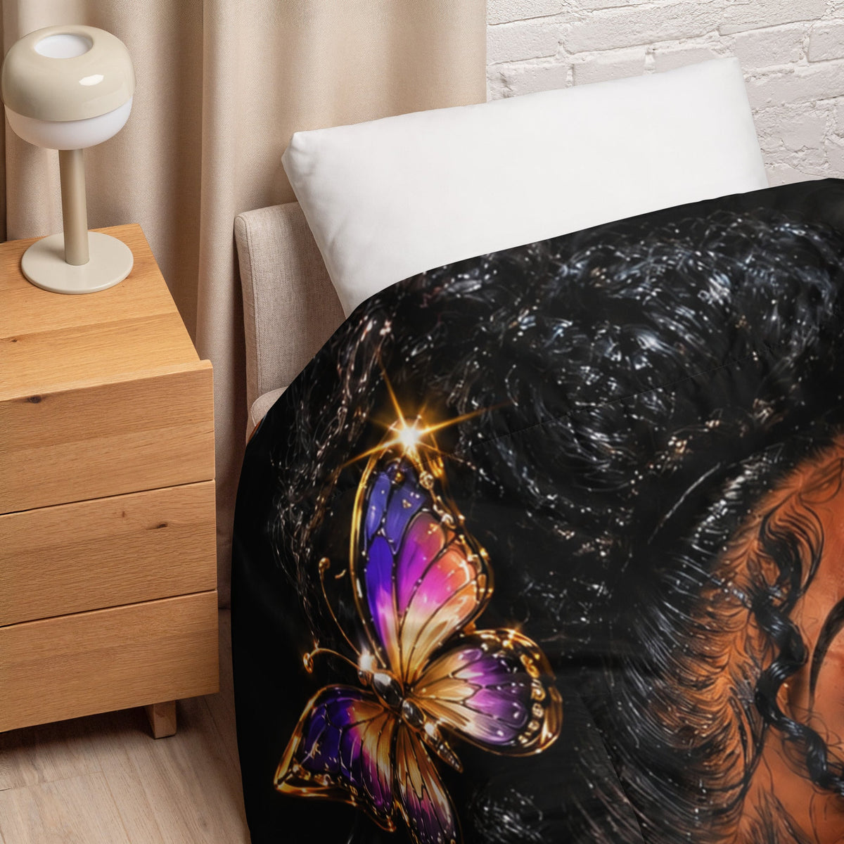 Royal Butterfly Luxury Comforter king size product mockup