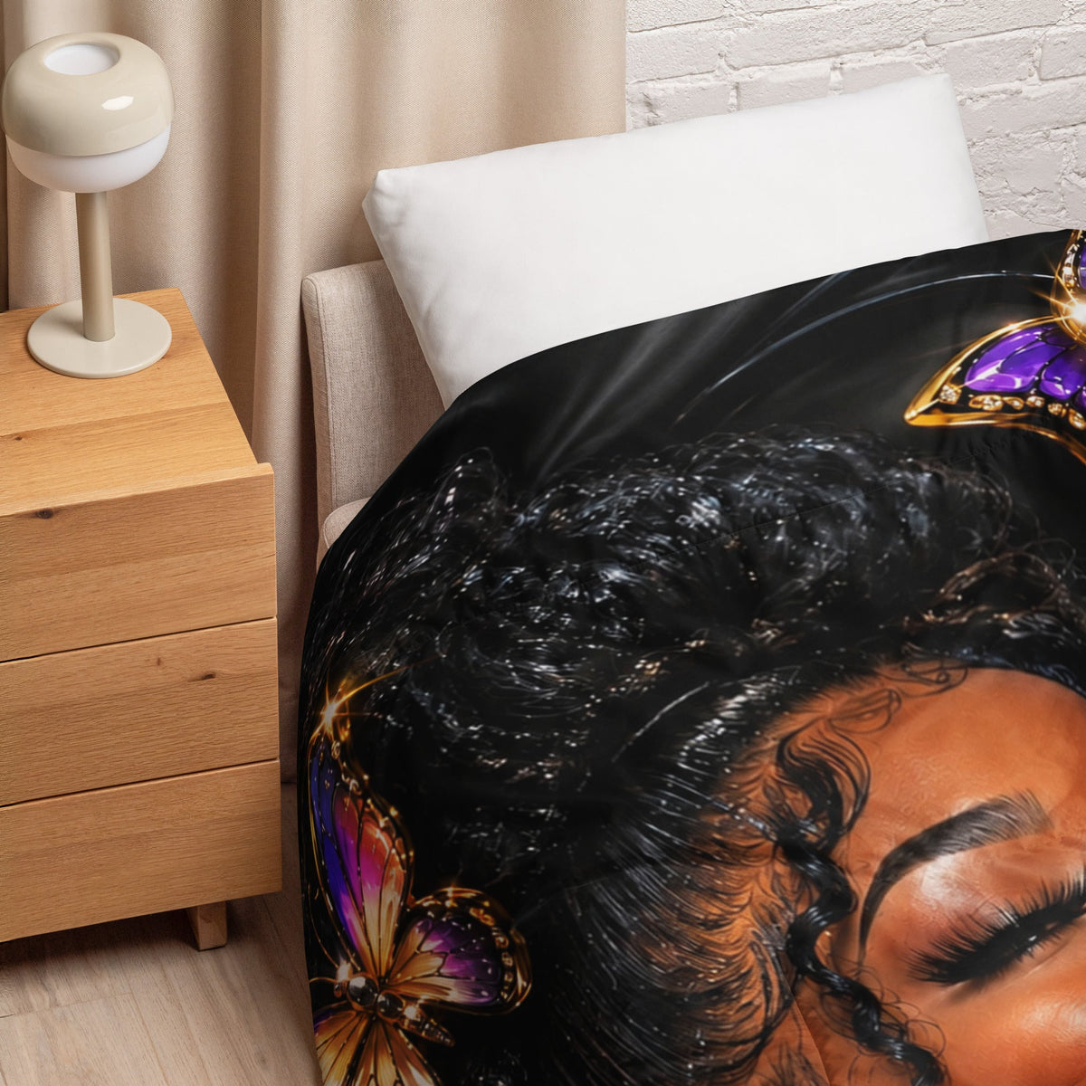 Royal Butterfly Luxury Comforter Twin XL product mockup