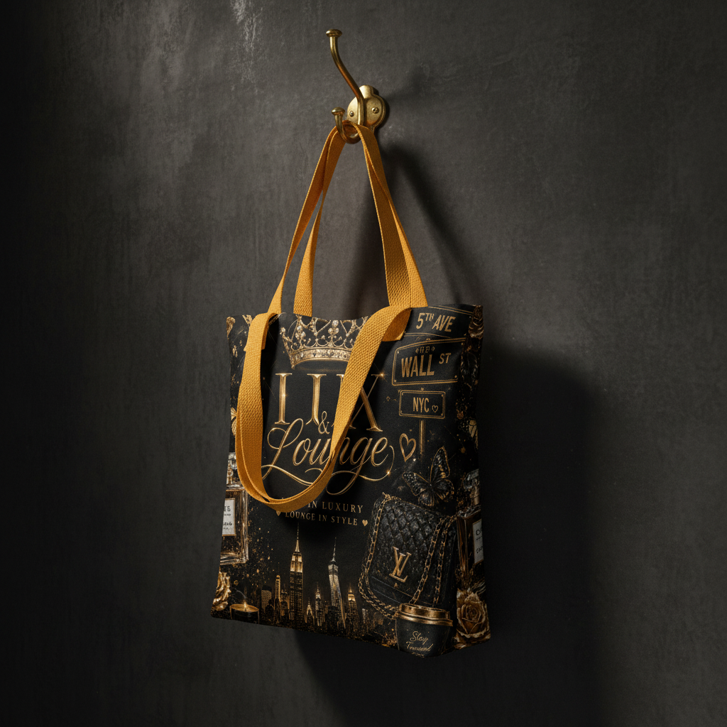 Lux and Lounge NYC statement tote — alternate product view