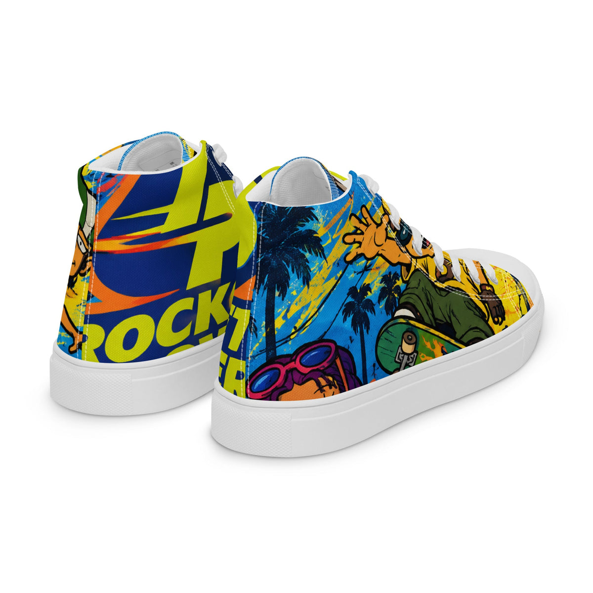 Rocket Power high-top canvas sneaker - right back view