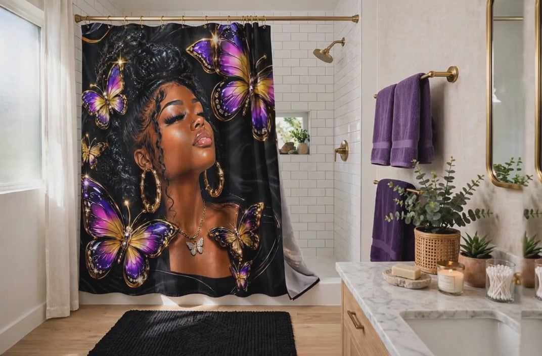 Royal Butterfly Luxury Shower Curtain