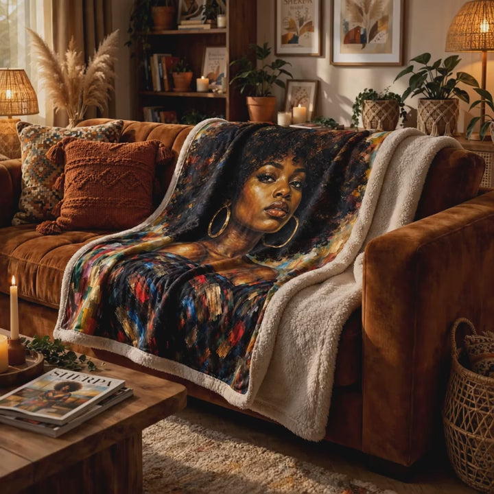 Golden Goddess Luxe Sherpa Blanket