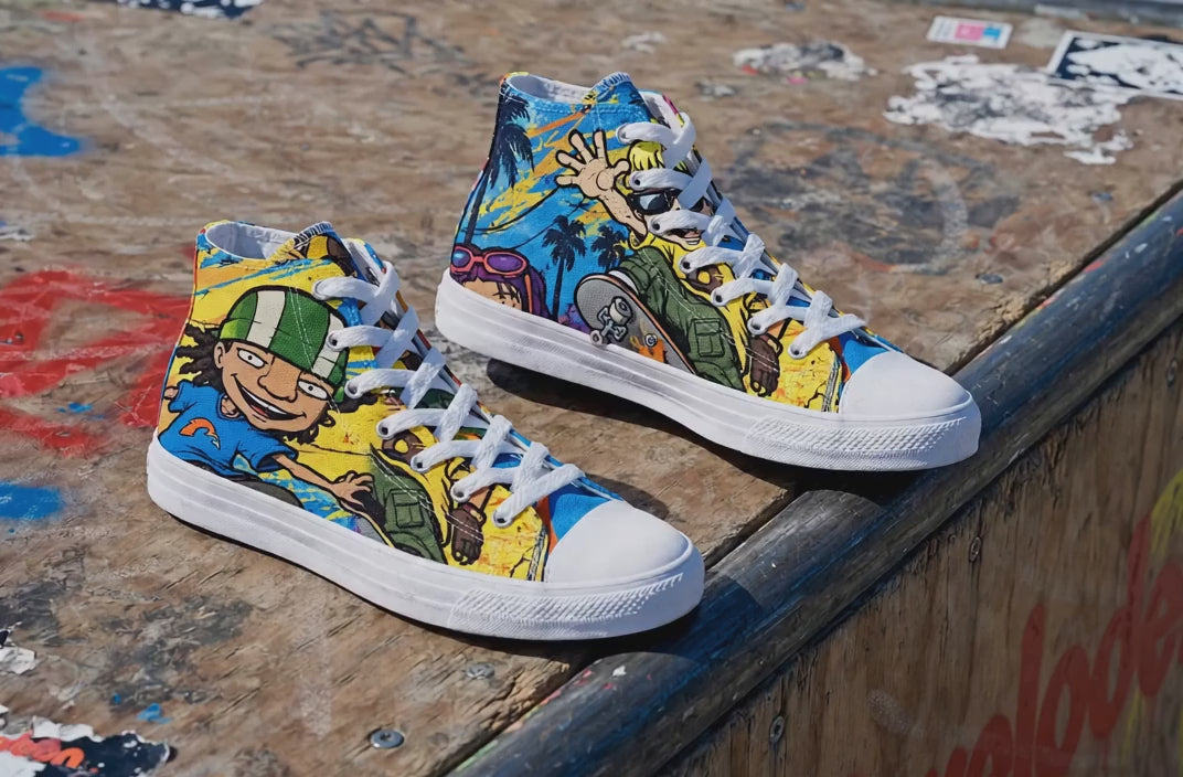 Rocket Power™ High-Top Canvas Sneakers | 90s Throwback Streetwear