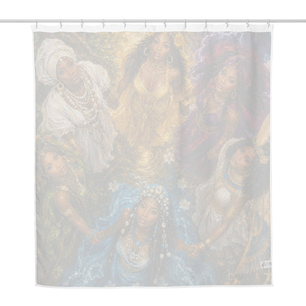 Daughters of the Elements shower curtain — alternate design view