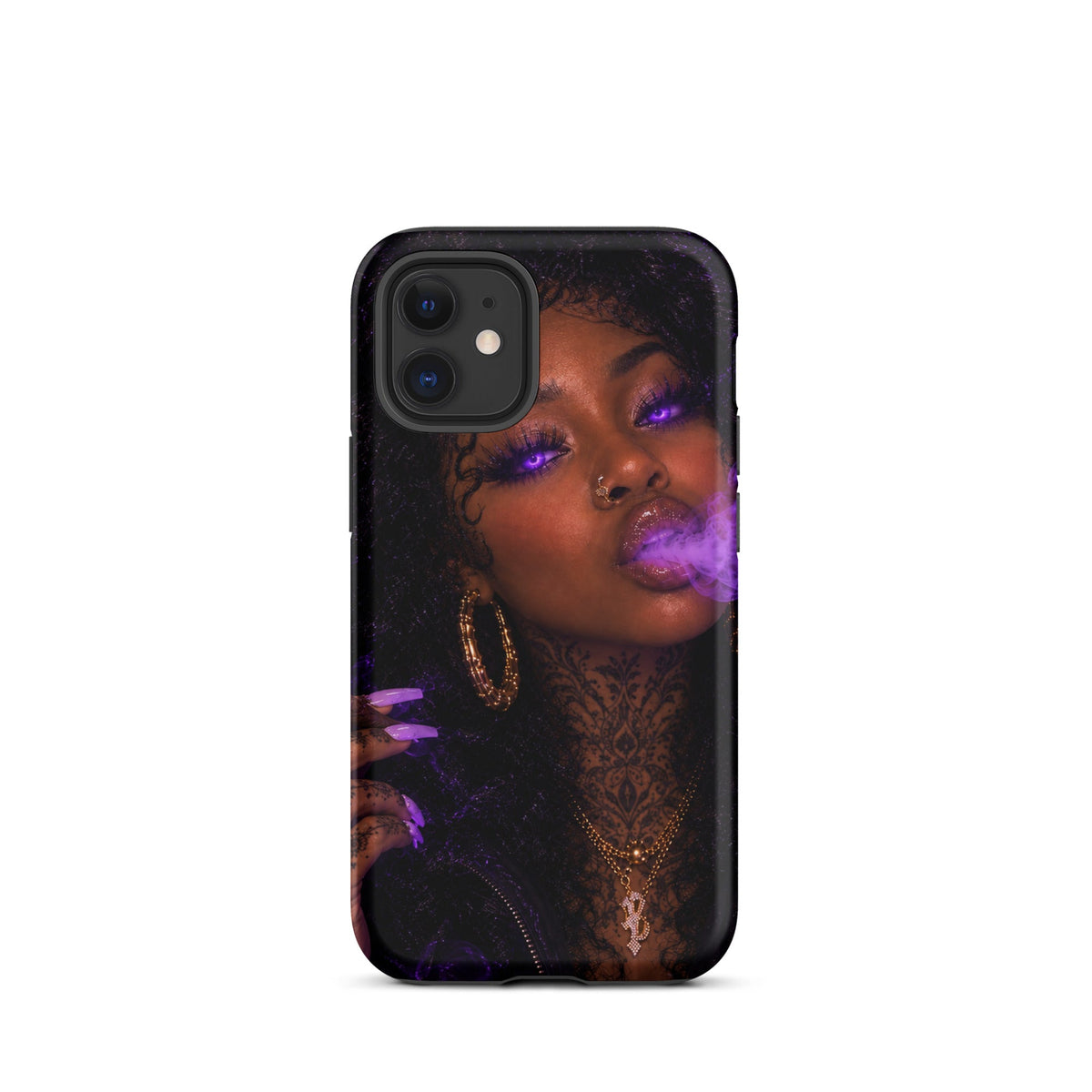 Violet Venom Tough Case displayed on an iPhone