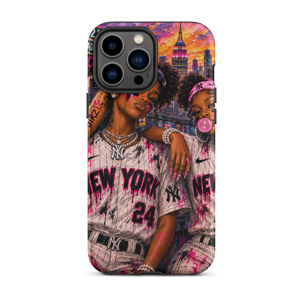 Painted Queens of NYC iPhone case with bold NYC artwork view 11