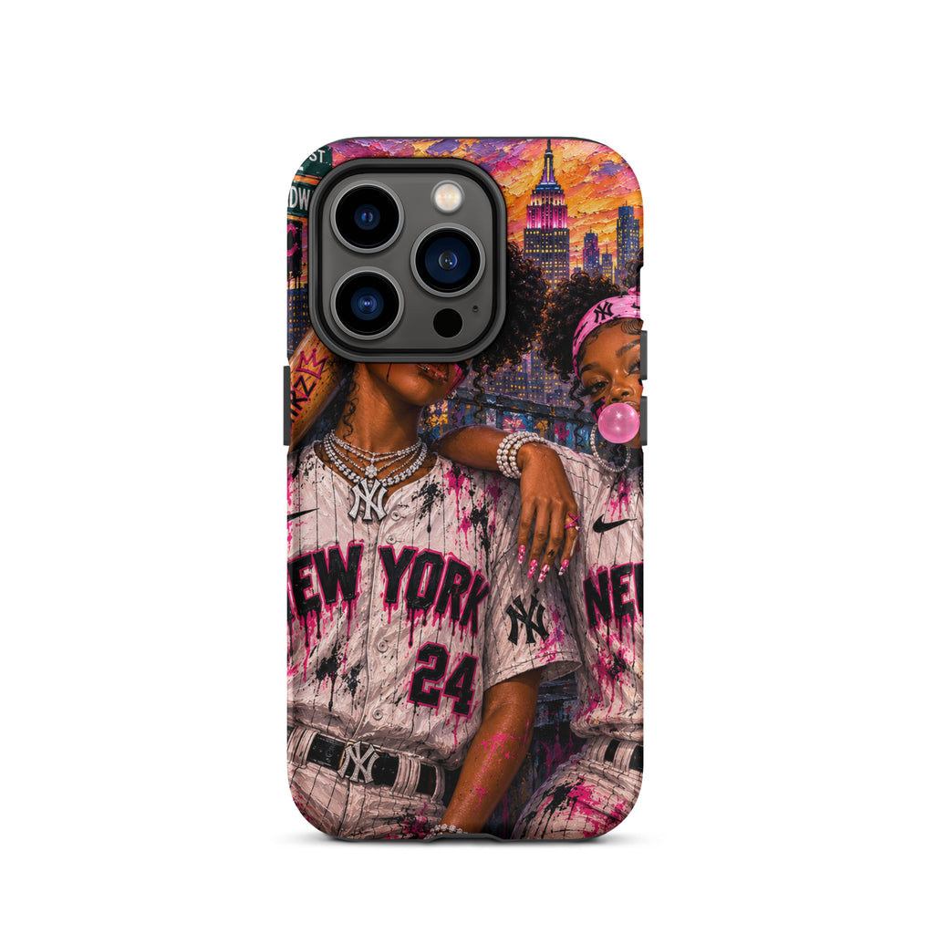 Painted Queens of NYC iPhone case with bold NYC artwork view 14