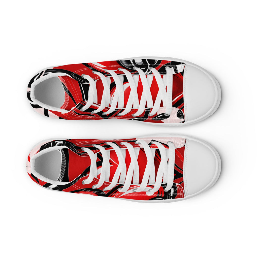 Music From The Heart high-top canvas shoes angled front view