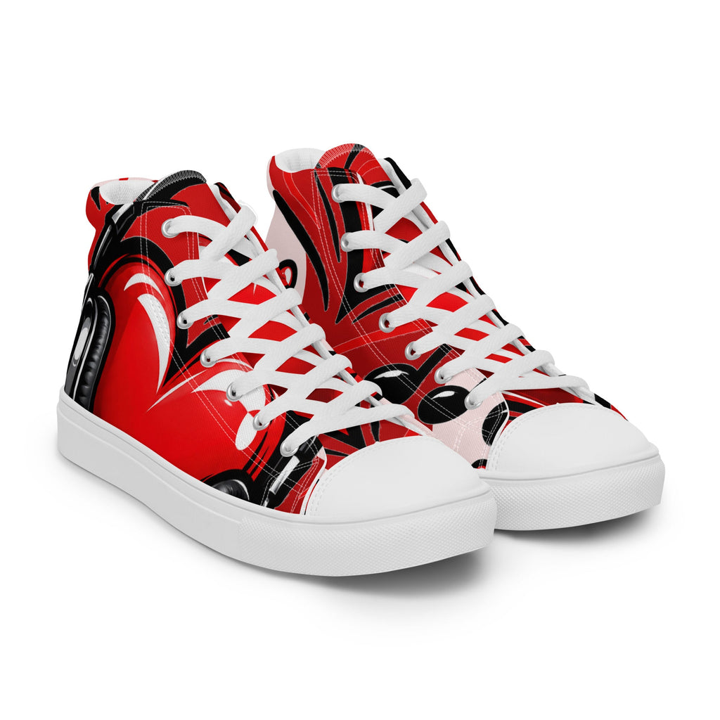 Music From The Heart high-top canvas shoes right front view